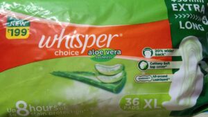 Whisper Choice Aloe Vera Freshness 36 Pads XL